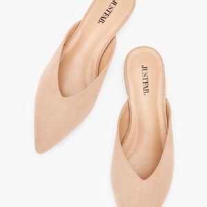 New JustFab flats, nude